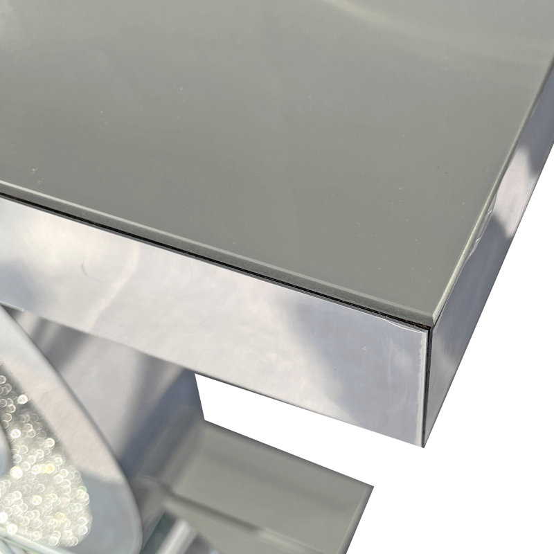 Grande console à miroir en forme d'olive avec miroir
