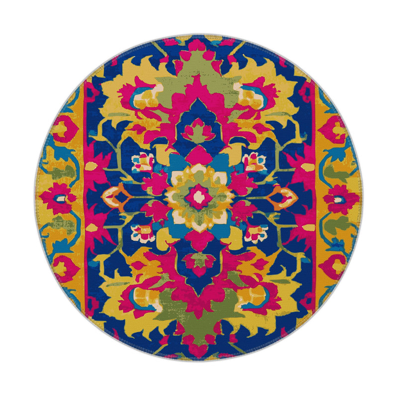 Tapis d'intérieur et d'extérieur Tabriz, Rond 5 pi