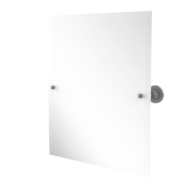 Miroir rectangulaire inclinable 21 "x 26" Lera, Gris mat
