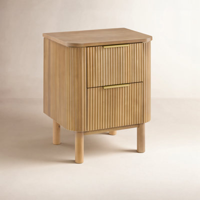 Nova Reeded 2-Drawer 21" Nightstand
