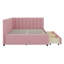 Full Size Upholstered Daybed With 2 Storage Drawers Sofa Bed Frame-1429264841