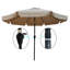 Parasols de jardin d'extérieur avec manivelle et inclinaison à bouton-poussoir Traeson-800902802