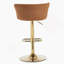 Tabouret de bar d'intérieur rembourré avec structure en métal, finition noyer et tissu beige, ensemble de 2