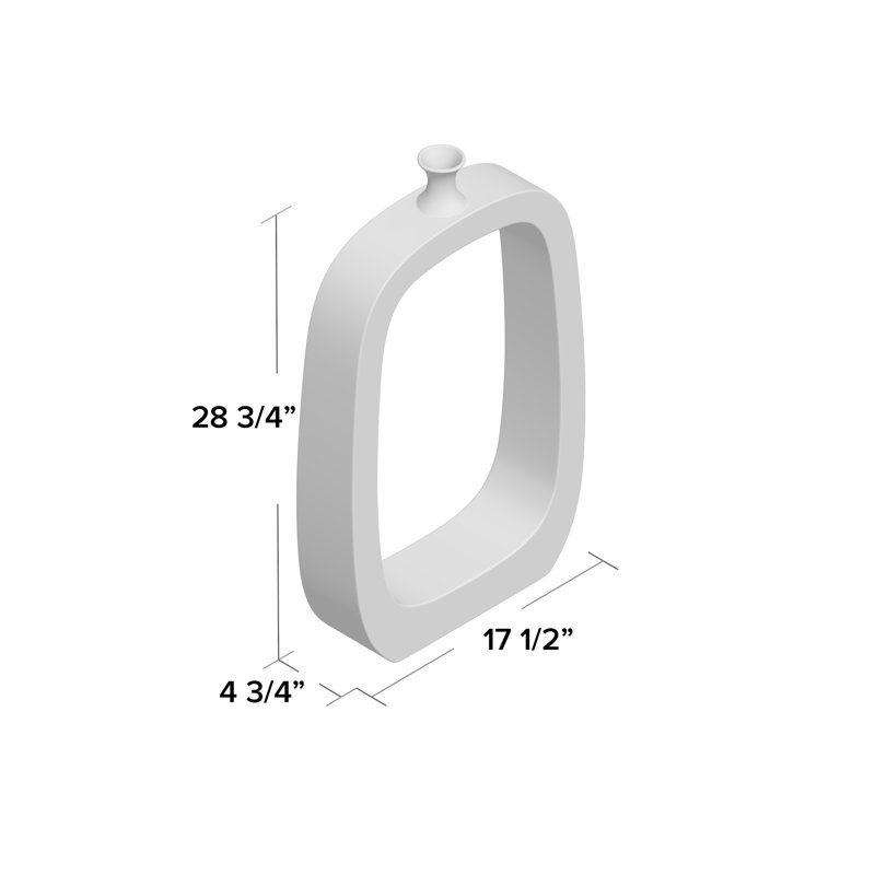 Vase en résine Beyond the Pale, H 28,75 po x l 17,5 po x P 4,75 po