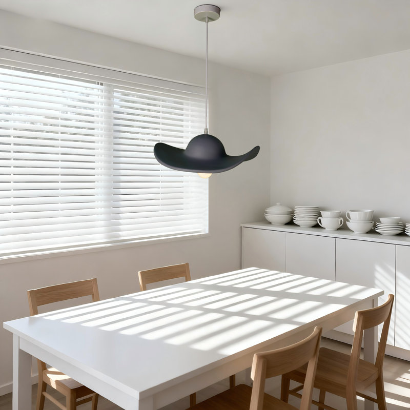 Lustre chapeau moderne en résine 1 lumière
