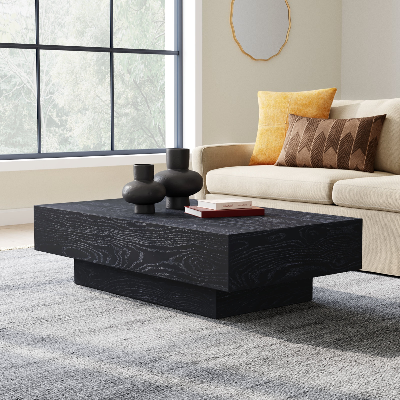 Otto 52" Coffee Table, Black