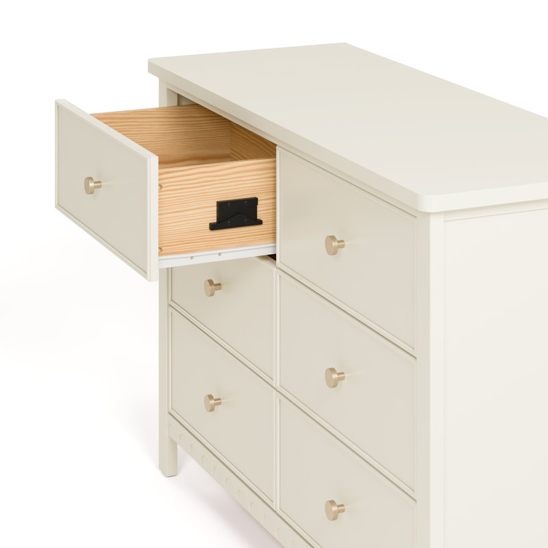 Commode double 6 tiroirs Sasha, Avoine givrée