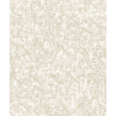 Papier peint carrelage calcaire beige