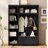 3-In-1 Hall Tree With Overhead Storage Cabinet, 3 Adjustable Side Shelves, 4 Heavy-Duty Hooks, 2 Spacious Drawers, Grooved Back Panel Design, Contrasting Seat Bench, Multifunctional Entryway Organizer-2049485803