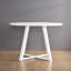 5 chaises rondes: table et chaises blanc vanille, 4 sièges: blanc tréteaux, idéal pour la pièce