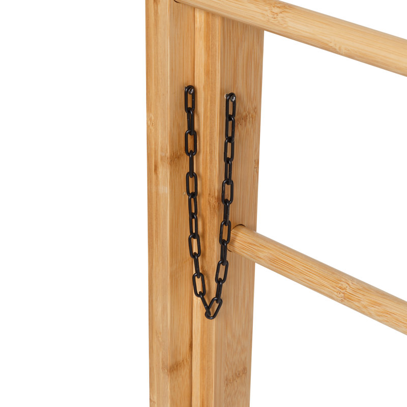 Natural Bamboo Folding Clothes Drying Ladder Rack