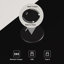 3-Drawer LED Smart Black Beside Table with Wireless Charger