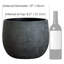 Ceramic Black Flower Pot, 25 cm Plant Pots Indoor Outdoor Planters