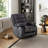 36" Wide Soft Modern Short Plush Manual Massage Heat Recliner with Metal & Plywood Frame-155595608
