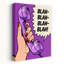Blah Blah, téléphone rétro, impression d'art rétro violet-129709343