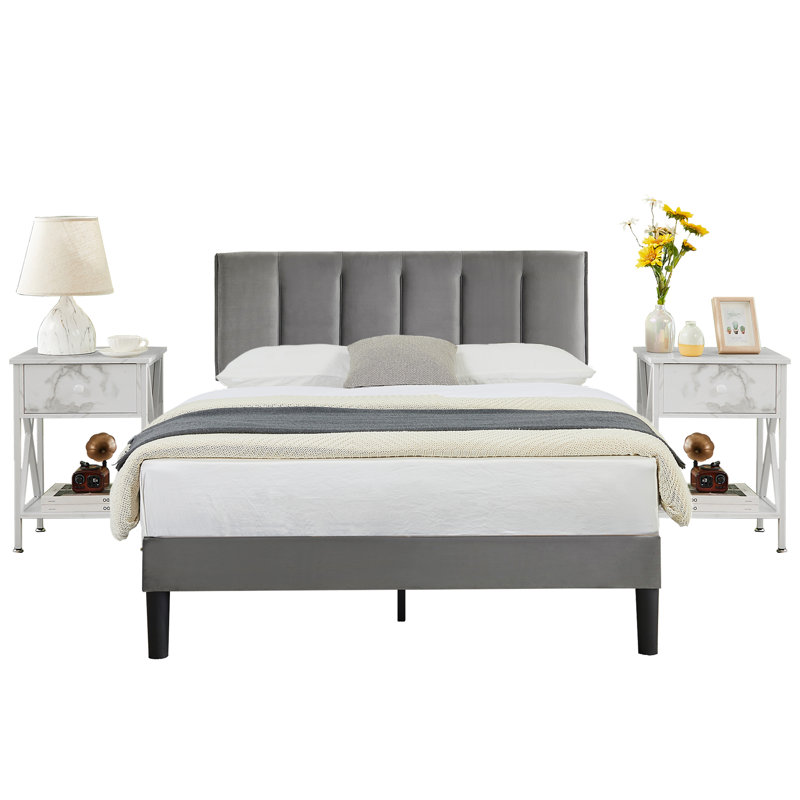 Ensemble de chambre à coucher Delaportilla, Double, Blanc