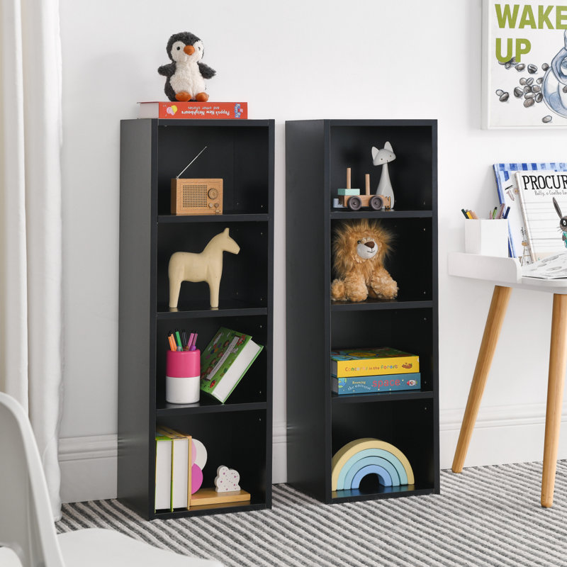8-Tier Media Tower Rack With Adjustable Shelves For CD Or DVD Storage