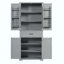 Bathroom Tall Storage Cabinet with 4 Doors & 1 Drawer, Adjustable Shelf, Anti-Tipping Device, MDF Storage Organizer-178603562