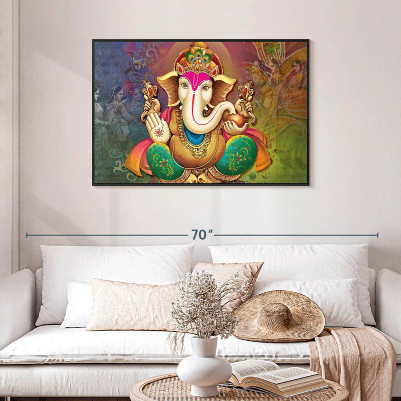 Adieu, divinité indienne Ganesh, H 29 po x l 43 po