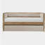 Lit de jour moderne 1pc avec lit gigogne escamotable beige Boucle touffeté chambre à coucher Mobilier de style transitionnel finition naturelle