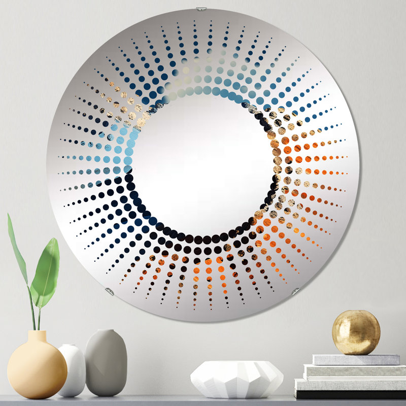 Volcano Volcanic Reverie I - Miroir décoratif Starburst | Rond, 23,6 po x 23,6 po