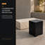 Foyer rectangulaire en terrazzo noir