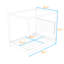 Canopy Bed with Upholstered Headboard-204673554-204673552