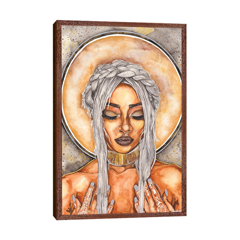 Serenity - Painting on Canvas, 66.04cm H x 45.72cm W x 3.81cm D, Classic Brown Wood Framed