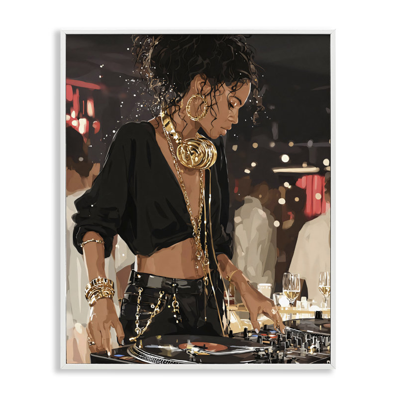 Touches d'or, estampe numérique encadrée par Franklyn Gregory, 20 x 16, Coastal White Giclee Framed