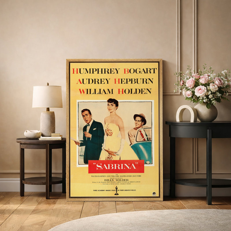 Affiche de Sabrina, H 24 po x l 16 po x P 1,5 po, Cadre flottant naturel