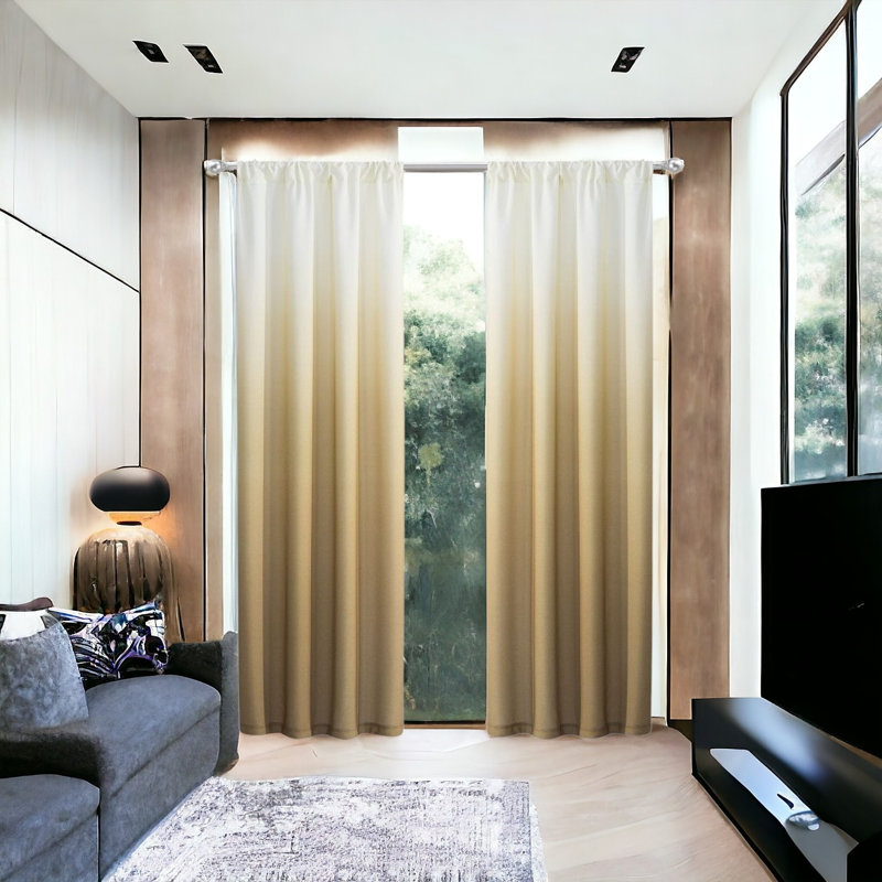84" Gold Ombre Shades Window Panels, 76" W x 84" L