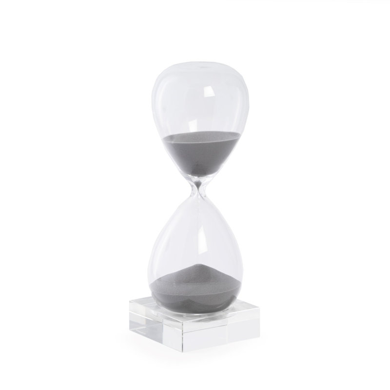 Cobie Abstract Hourglass, 9" H x 3.5" W x 3.5" D, Gray