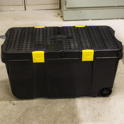 Wham Diy Tough Cart 100L Recycled Plastic Storage Boxes Black
