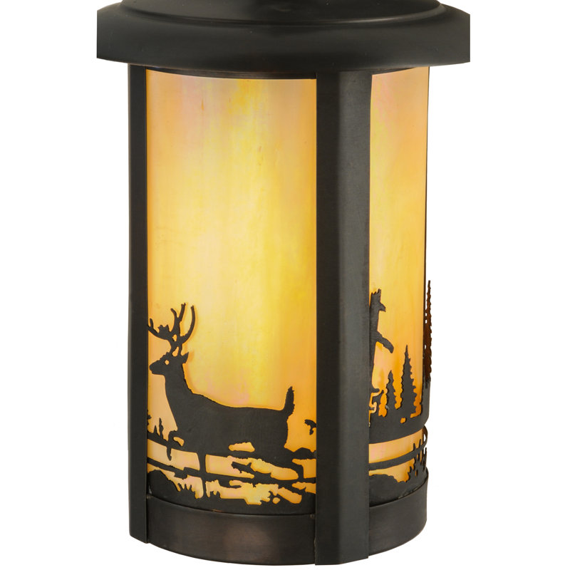 Rustic Lodge 1 - Light Outdoor Wall Lantern, 15" H x 7.5" W x 11.5" D