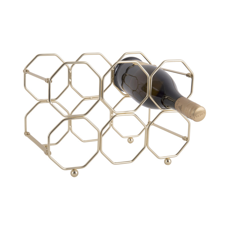 Floor Wine Bottle Rack, Gold