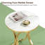 Table d'appoint pour canapé, table de bout ronde chic, table basse étroite