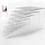 Ensemble de 4 ensembles de sept élévateurs combinés de 2 po, 3 po, 4 po, 5 po, 6 po, 7 po et 8 po cubes en plexiglas 3 côtés-111194944