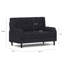 Canapé-lit inclinable 2 places gris, idéal pour l'espace de vie principal, structure en métal, revêtement en velours, siège à assise mi-douce avec fonction d'inclinaison, style de vie, structure,-1904972925