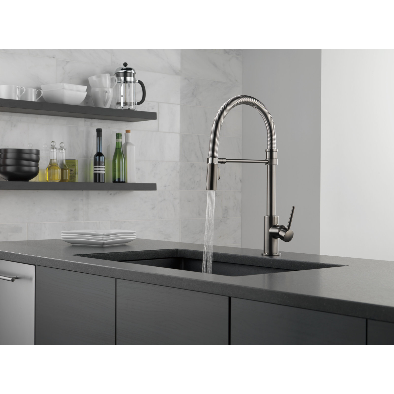 Trinsic Pro Commercial Pull-Down Faucet, Black Stainless