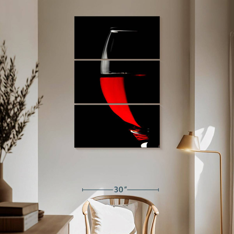Yarlin Half Red Wine, 65" H x 42" W