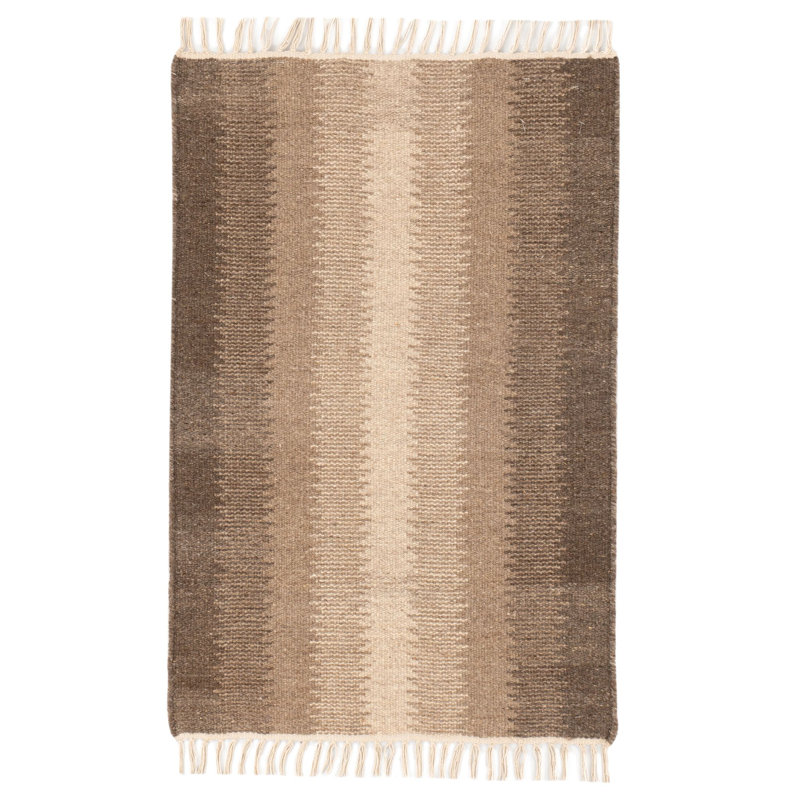 Ronan Ikat Natural Handwoven Wool Rug, Rectangle 2' x 3'