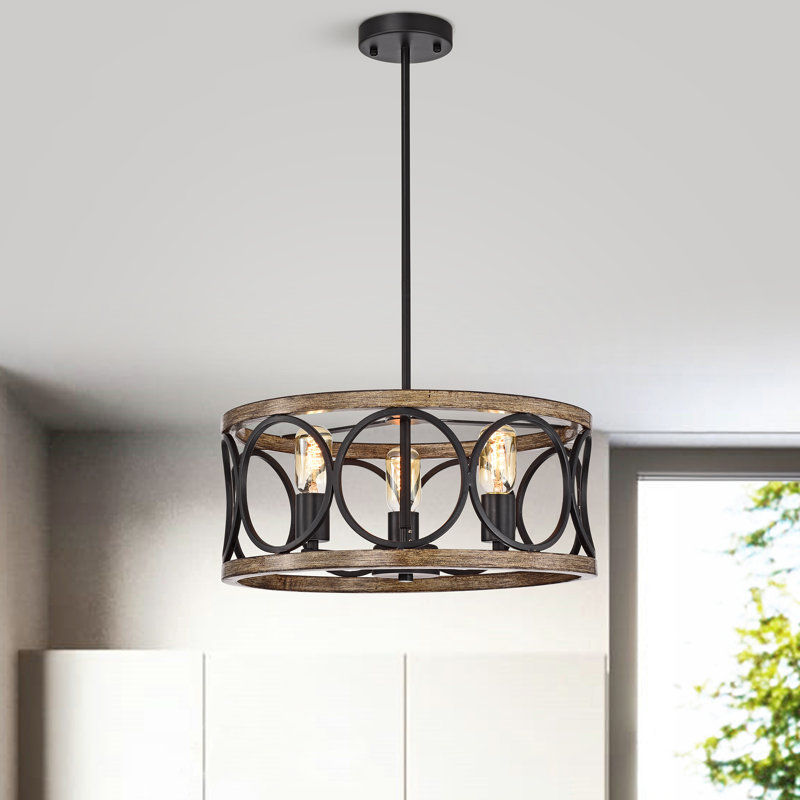 Lustre tambour à 3 lumières Schairer