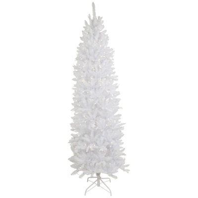 White Pre-Lit Pine Christmas Tree