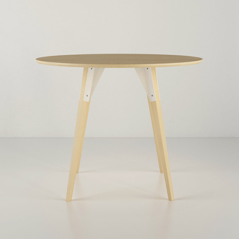 Table de salle à manger Clarke, Blanc / érable, Érable, H 30 po x L 40 po x l 40 po