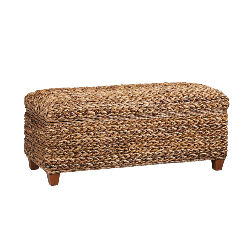 Banc de rangement en osier Aayush
