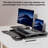 32" Wide Height Adjustable Sit Stand Up Desk Riser With Keyboard Tray, Desktop Workstation Riser For Home Office Computer Laptop, Black