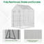 Walk In 143*143*195 cm Polyethylene 1 Piece Walk-in Greenhouse Clear with Roll-up Door-134738578