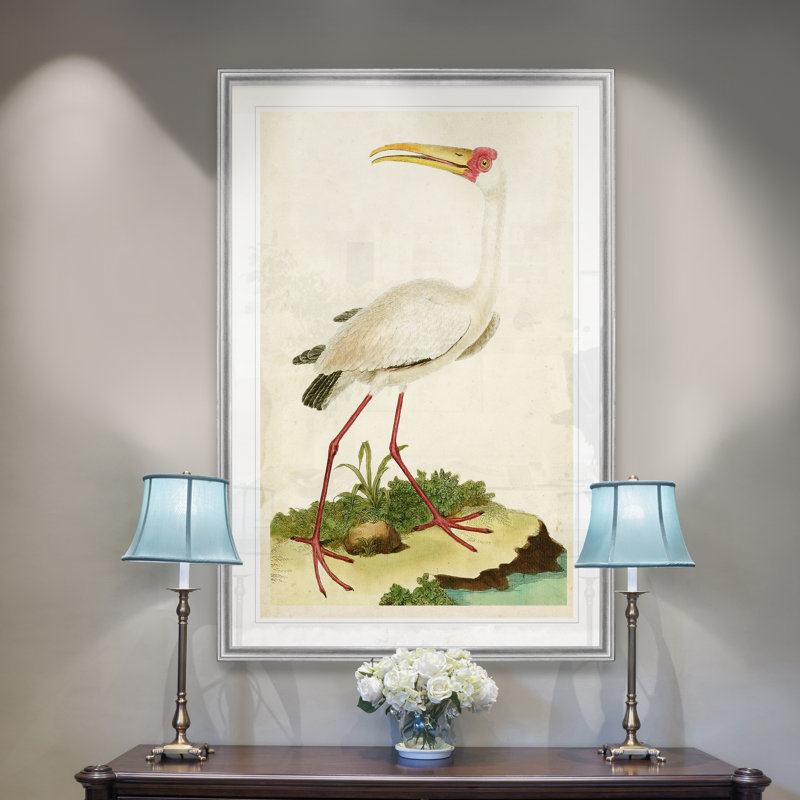 « héron portrait vii », toile tendue imprimée, H 22,5 po x l 30,5 po x P 1,5 po, Argent