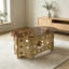 Table basse moderne et ovale, table d'appoint élégante pour le salon, la chambre à coucher, le bureau, conception peu encombrante