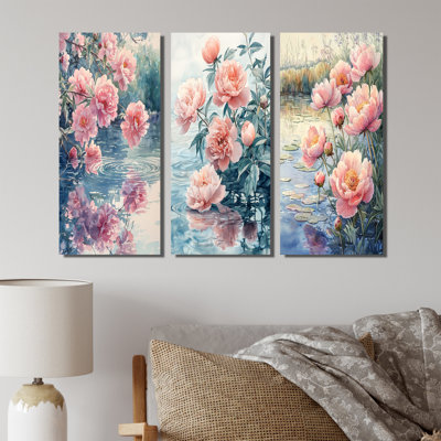 Pe pivoines par The Farm Pond I - Collection de reproductions d'art sur toile